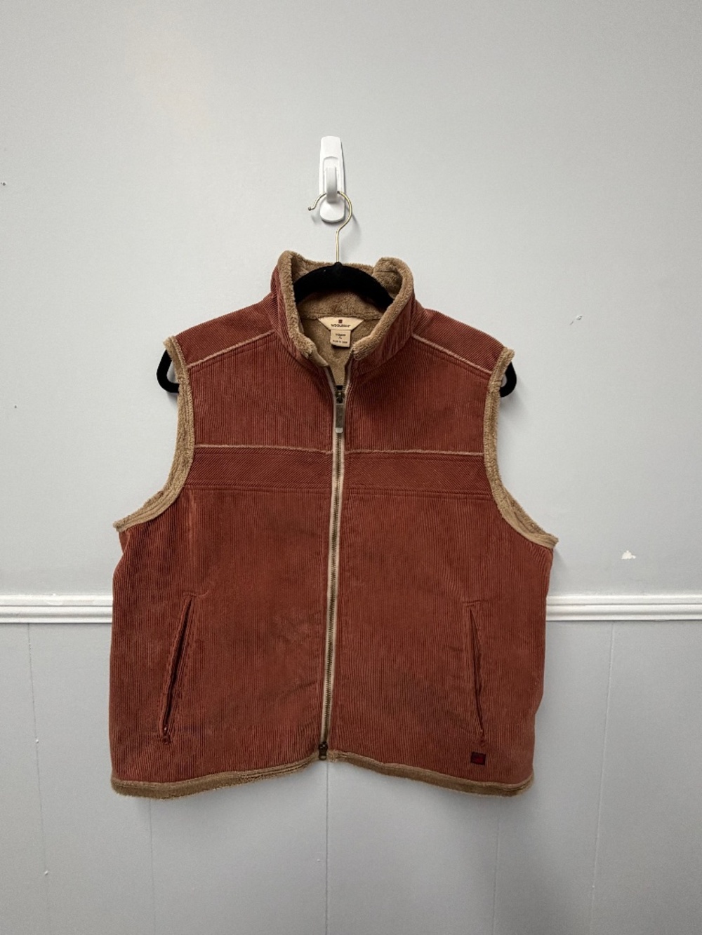 Woolrich Women's Hazelberry Faux Fur Lined Corduroy Vest Size XL
